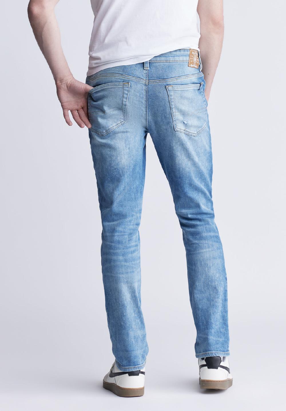 Buffalo David Bitton Slim Ash Men's Jeans In Veined And Rugged Blue