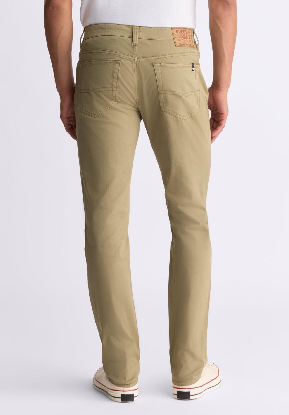 Buffalo David Bitton Slim Ash Men's Twill Pants Aloe Green