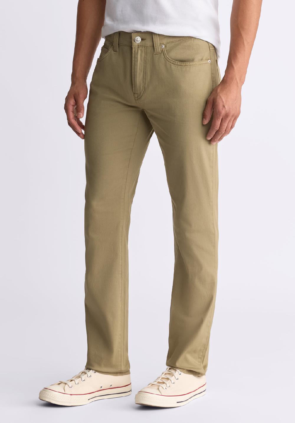 Buffalo David Bitton Slim Ash Men's Twill Pants Aloe Green