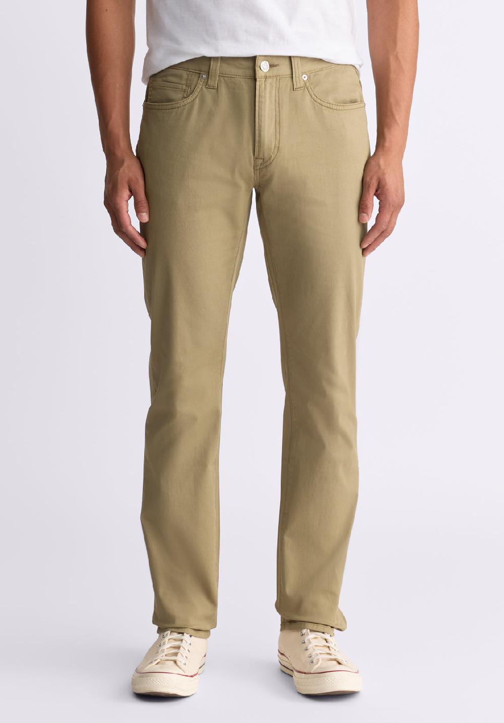 buffalo david bitton Slim Ash Men's Twill Pants Aloe green
