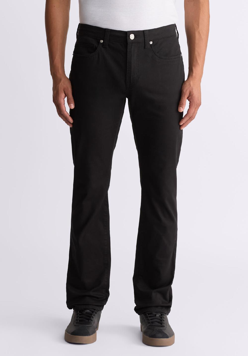 buffalo david bitton Slim Ash Men's Twill Pants Black