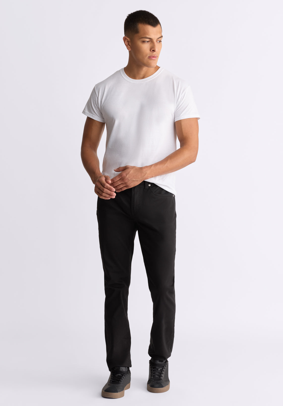 Buffalo David Bitton Slim Ash Men's Twill Pants Black