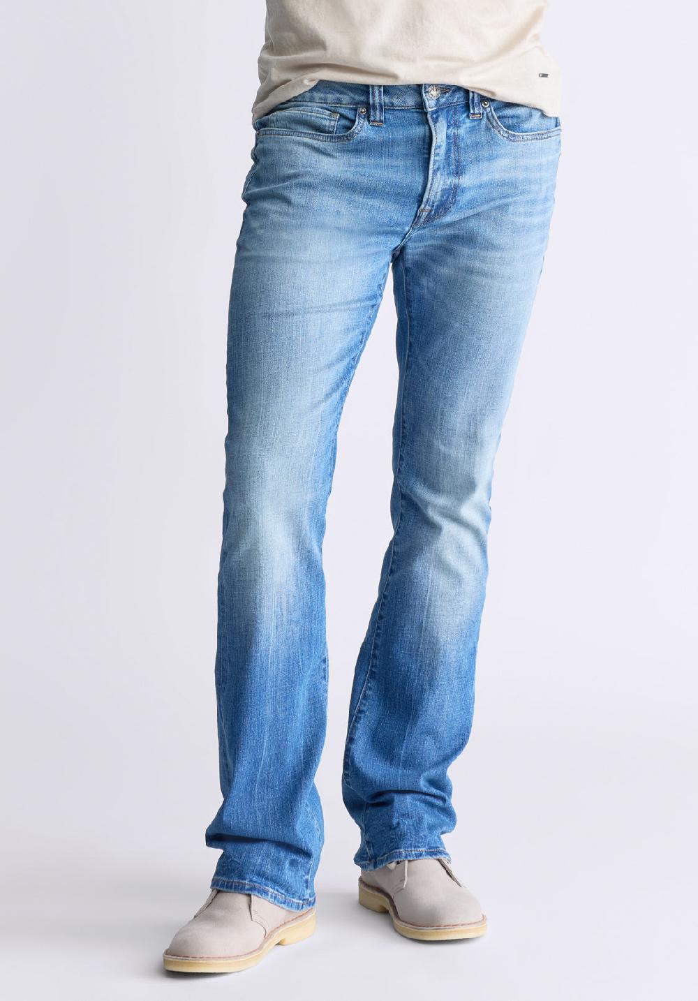 buffalo david bitton Slim Bootcut King Men's Jeans Veined and Sanded Indigo