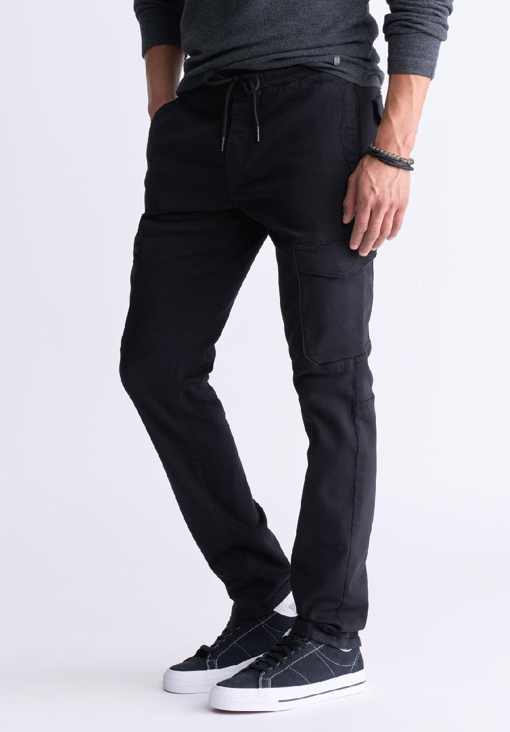 Buffalo David Bitton Slim Tapered Jim Men's Fleece Pants Black