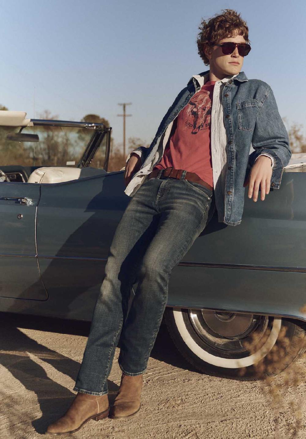 Buffalo David Bitton Sloan Men’s Long-Sleeve Denim Shirt In Authentic Blue