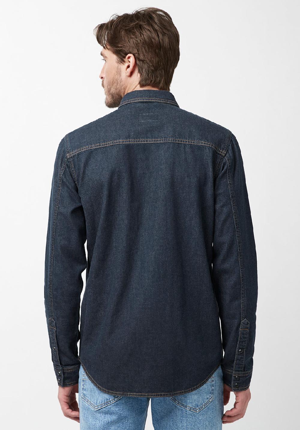 Buffalo David Bitton Stanley Men’s Long-Sleeve Denim Shirt In Indigo