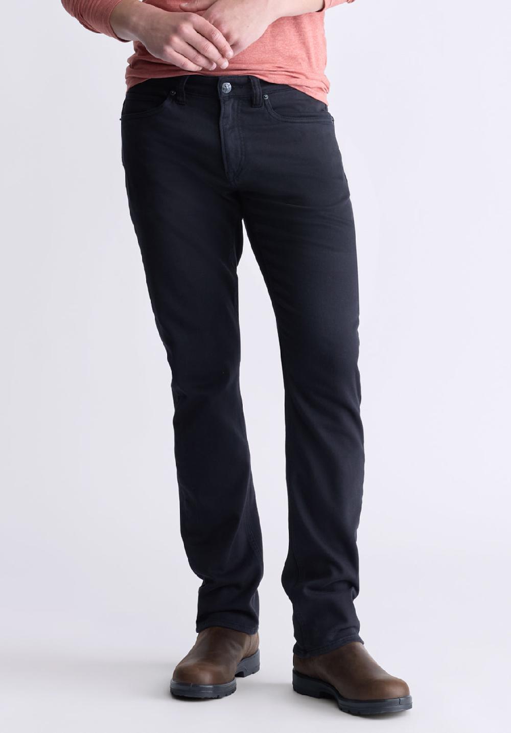 buffalo david bitton Straight Six Black Men's Fleece Canvas Pants