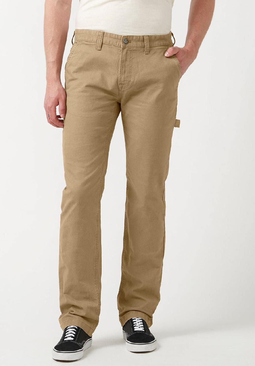 buffalo david bitton Straight Six Dark Beige Men's Carpenter Pants