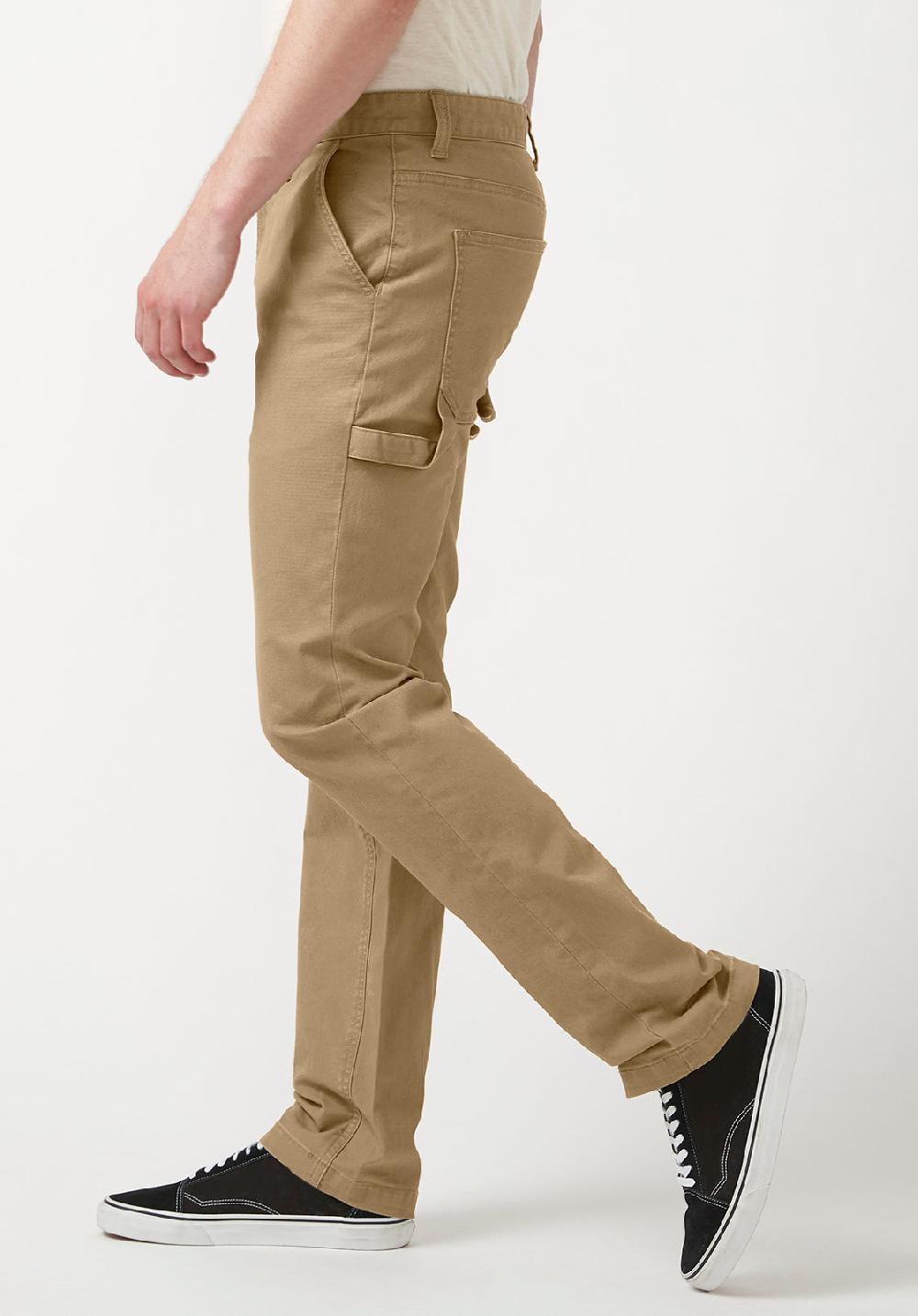 Buffalo David Bitton Straight Six Dark Beige Men's Carpenter Pants
