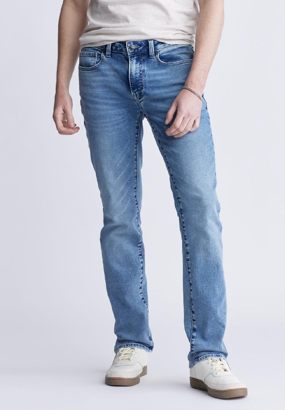 Buffalo David Bitton Straight Six Men's Five-Pocket Fleece Jeans Sanded Wash