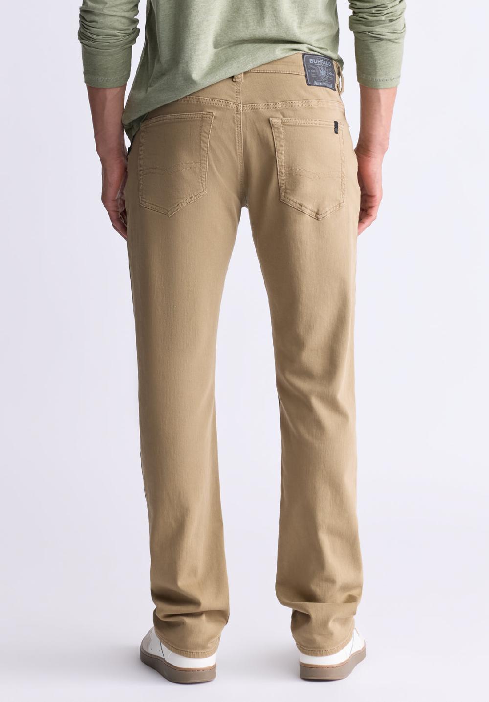 Buffalo David Bitton Straight Six Men's Fleece Canvas Pants In Dark Beige