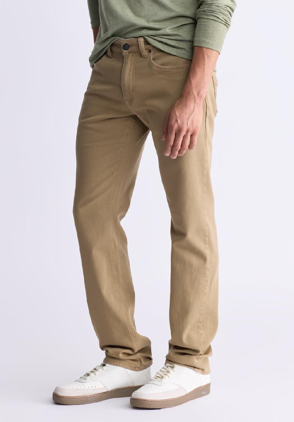 Buffalo David Bitton Straight Six Men's Fleece Canvas Pants In Dark Beige