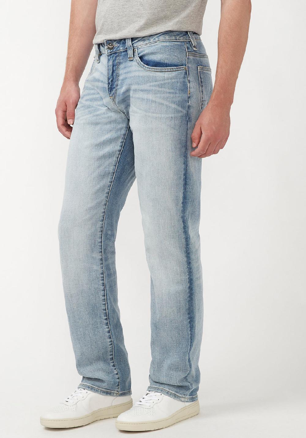 Buffalo David Bitton Straight Six Men's Jeans In Crinkled Light Blue