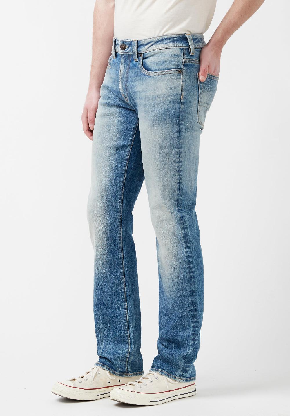 Buffalo David Bitton Straight Six Men’s Jeans In Veined And Contrasted