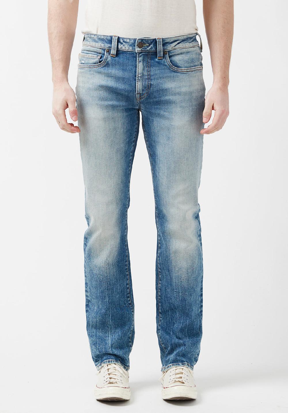 buffalo david bitton Straight Six Men’s Jeans in Veined and Contrasted