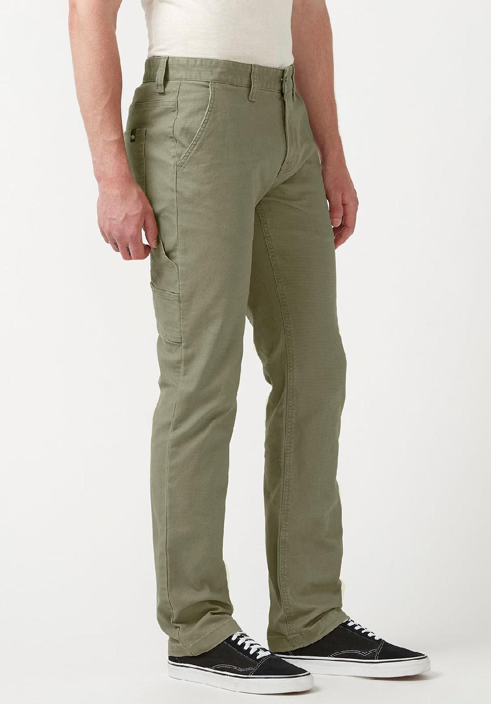 Buffalo David Bitton Straight Six Olive Green Men's Carpenter Pants