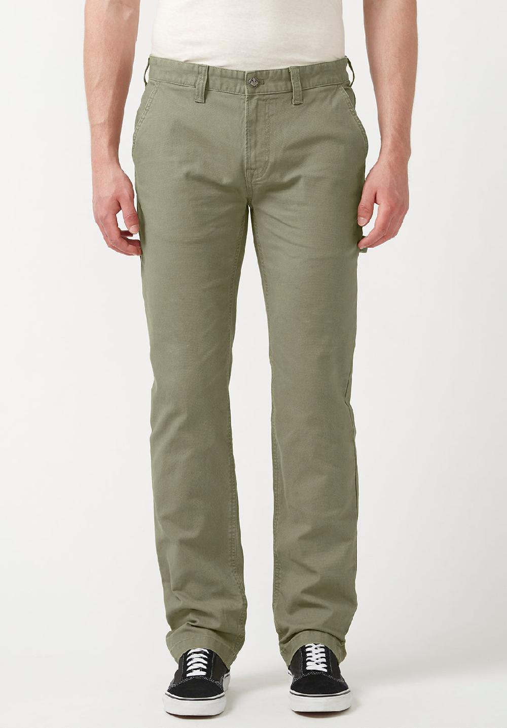 buffalo david bitton Straight Six Olive Green Men's Carpenter Pants