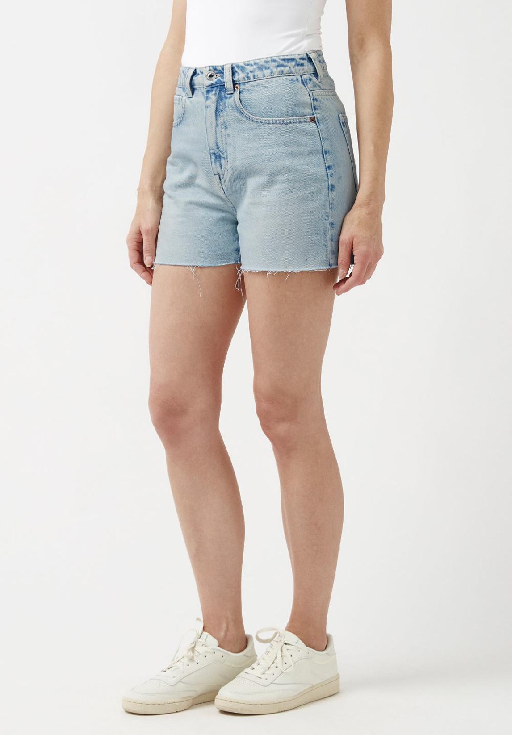 Buffalo David Bitton Super High Rise Joanna Bleached Down Shorts