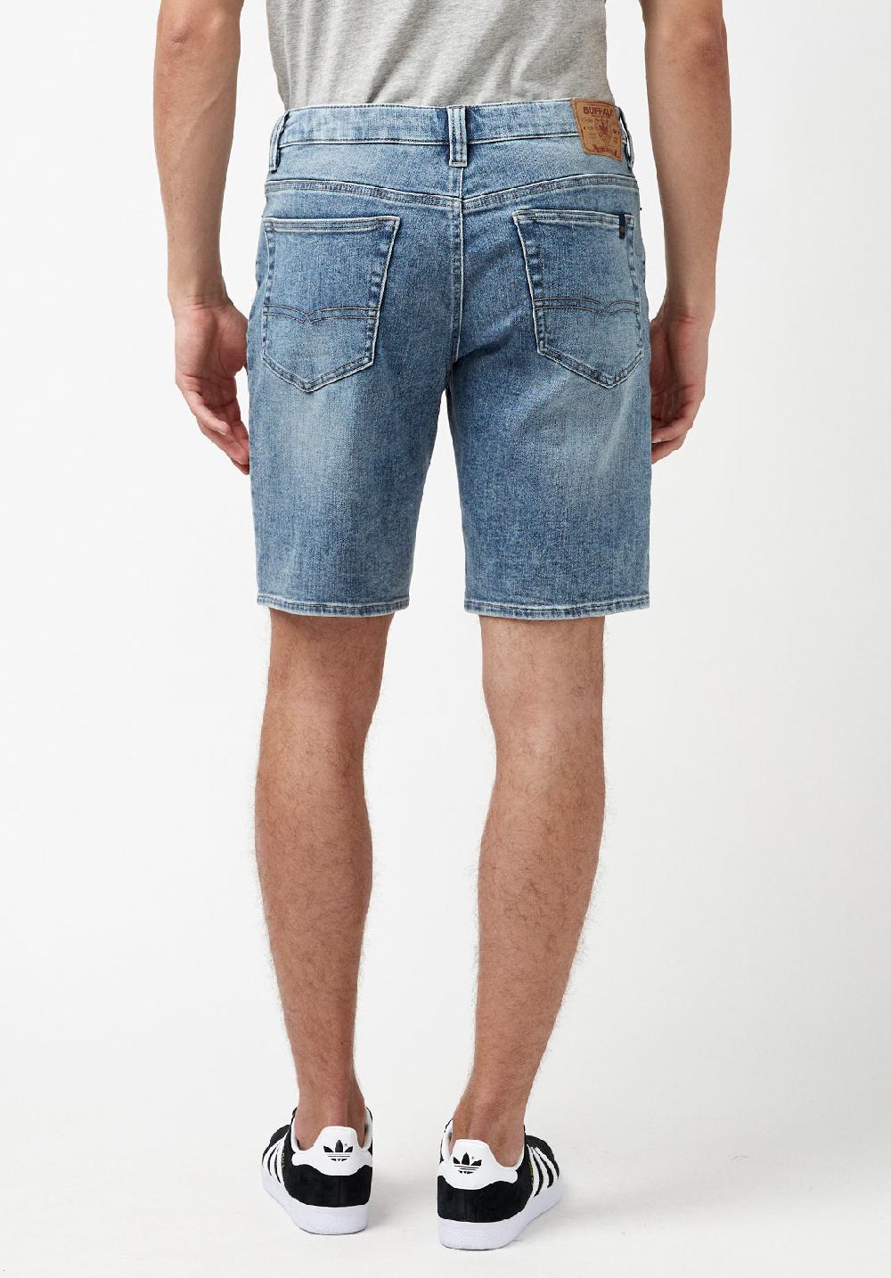 Buffalo David Bitton Super Stretch Relaxed Straight Dean Sanded Shorts