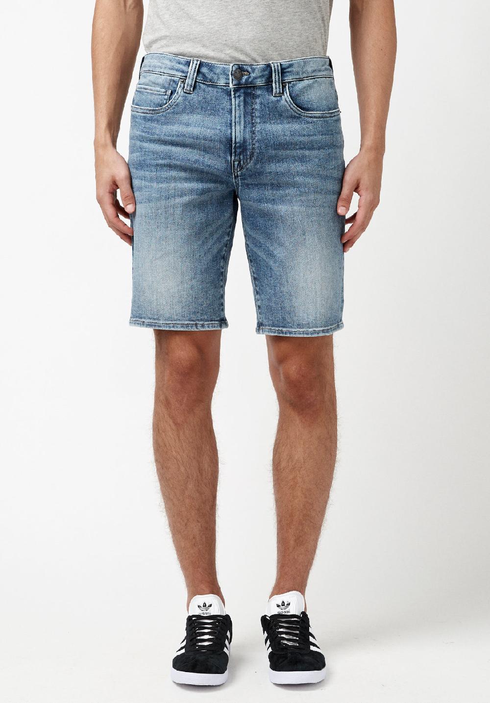 buffalo david bitton Super Stretch Relaxed Straight Dean Sanded Shorts