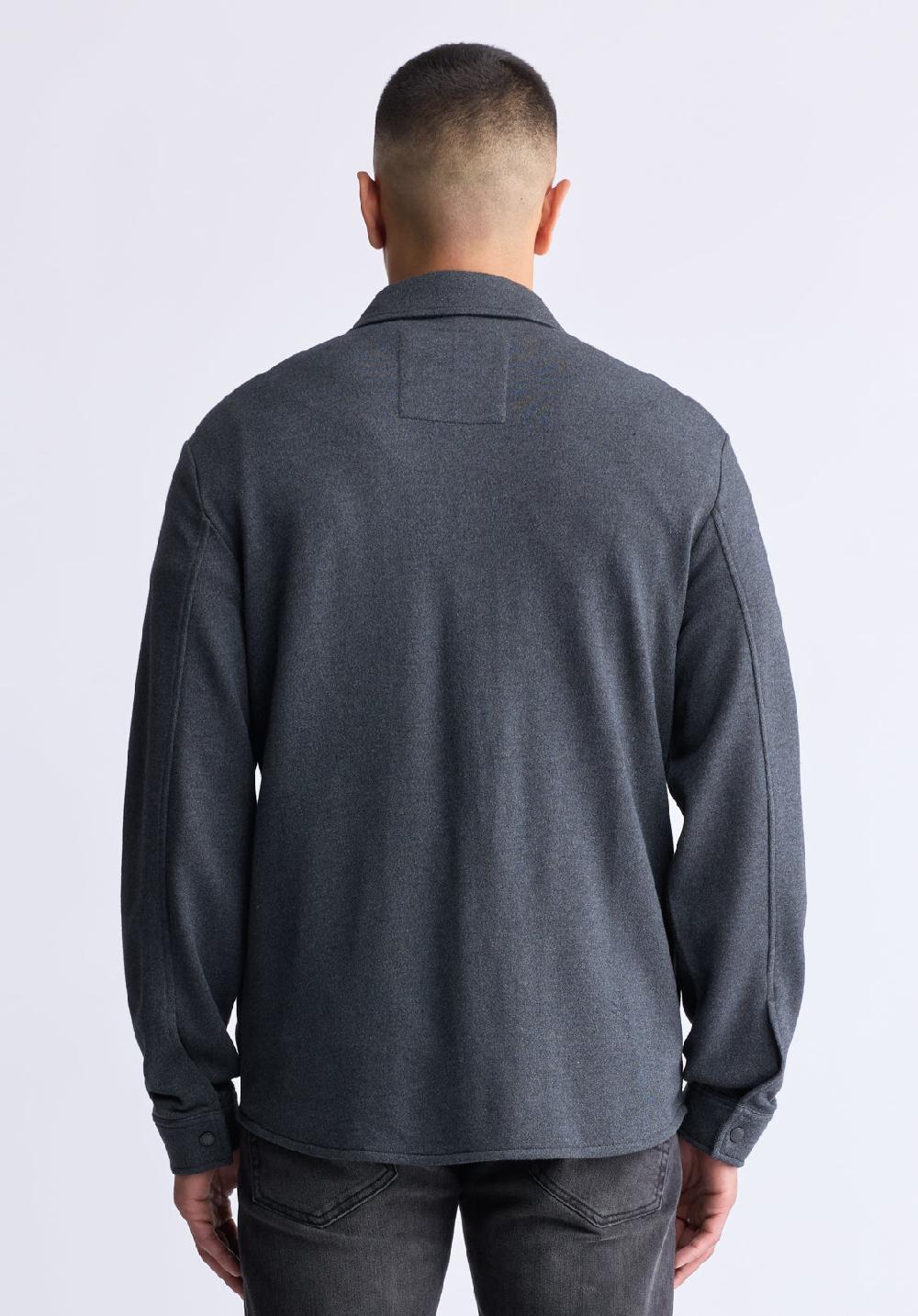 Buffalo David Bitton Surchemise Légère Boutonnée Fabion Pour Hommes Gris - BPM14114