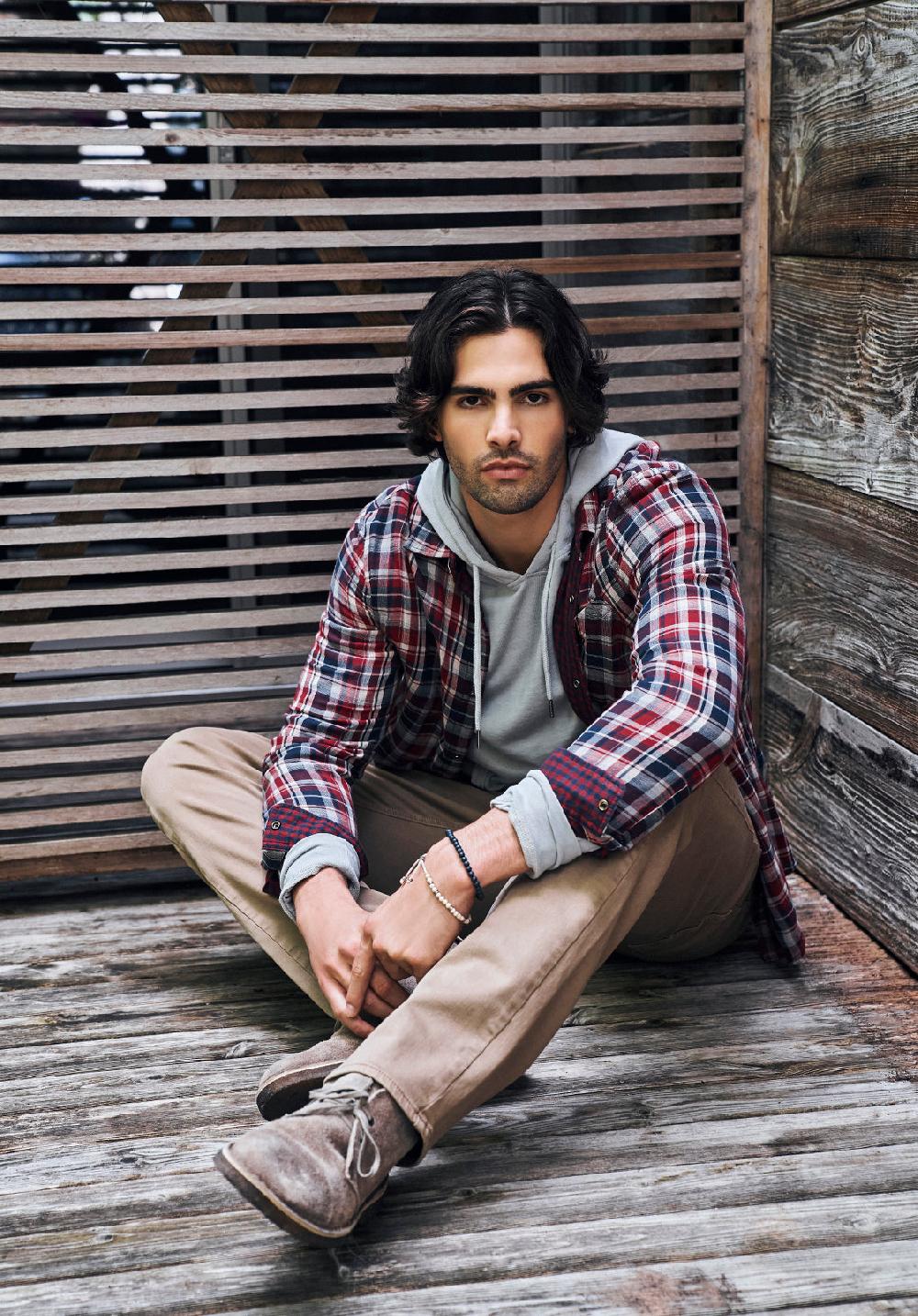 Buffalo David Bitton Surza Men’s Long-Sleeve Reversible Shirt In Red Plaid