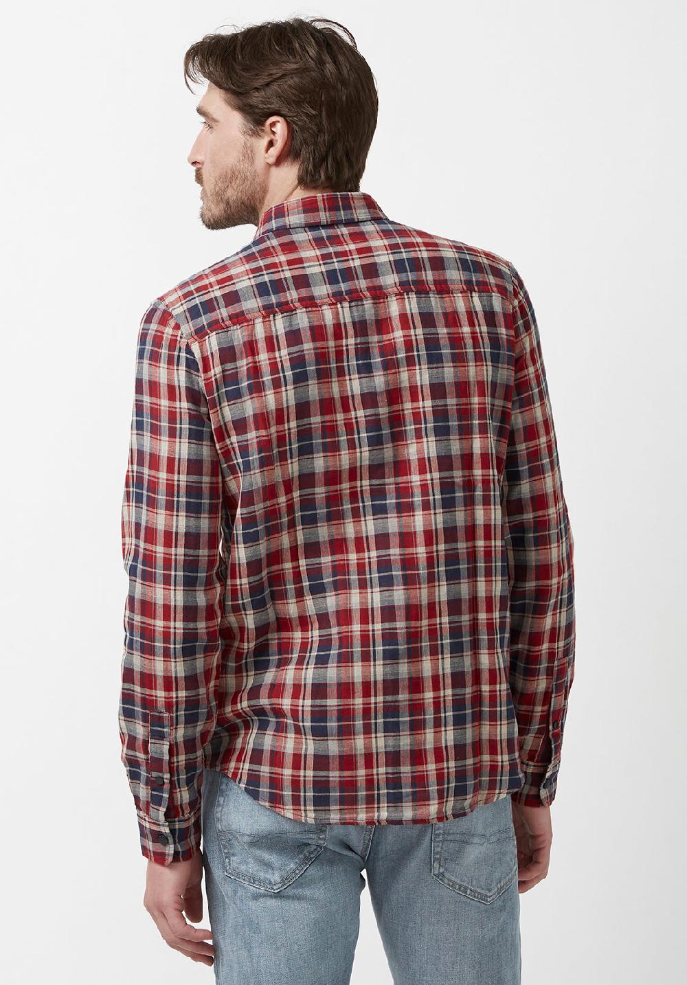 Buffalo David Bitton Surza Men’s Long-Sleeve Reversible Shirt In Red Plaid