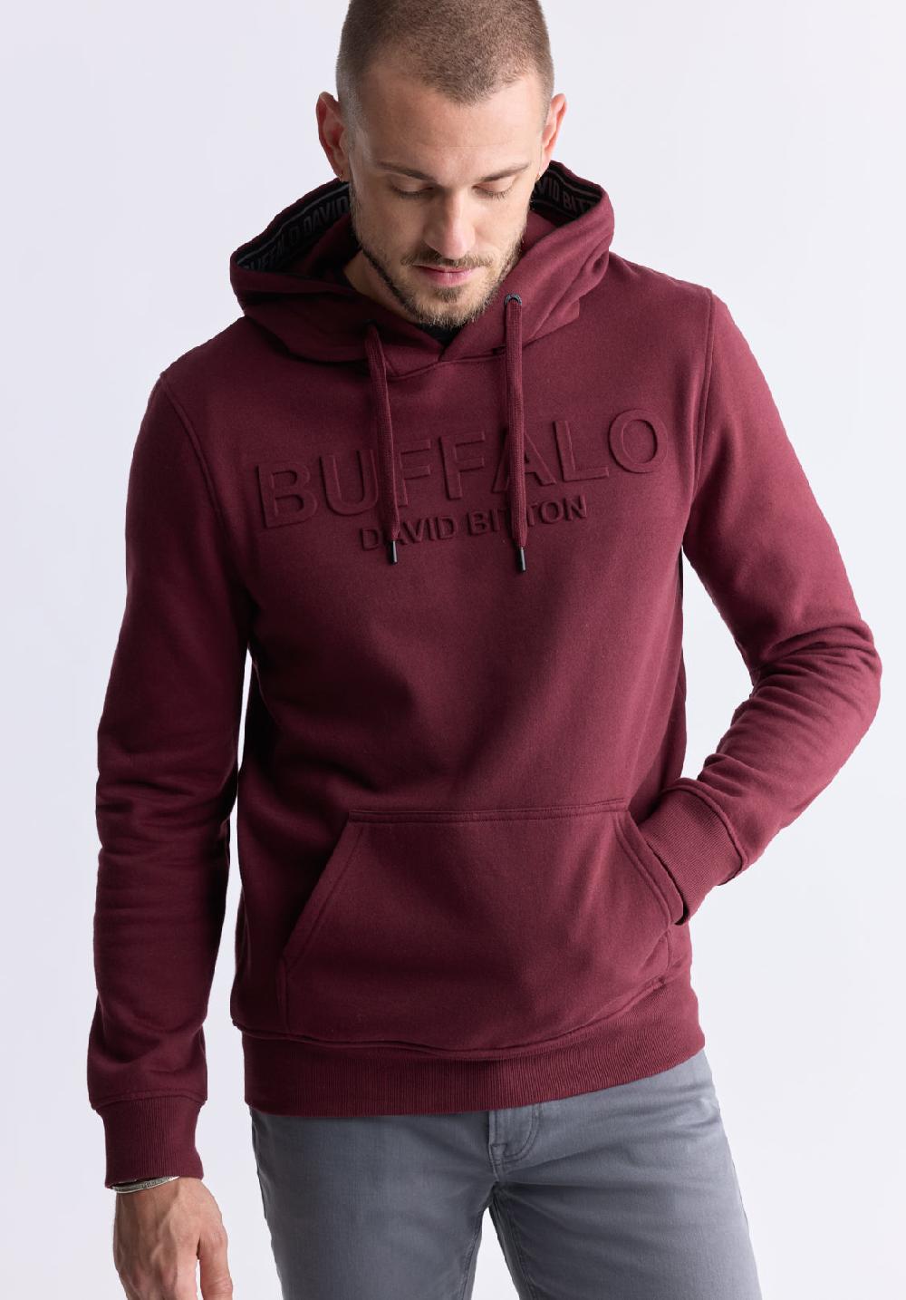 Buffalo David Bitton Sweat à Capuche Avec Logo Embossé Fadol Pour Hommes Rouge - BPM13610V