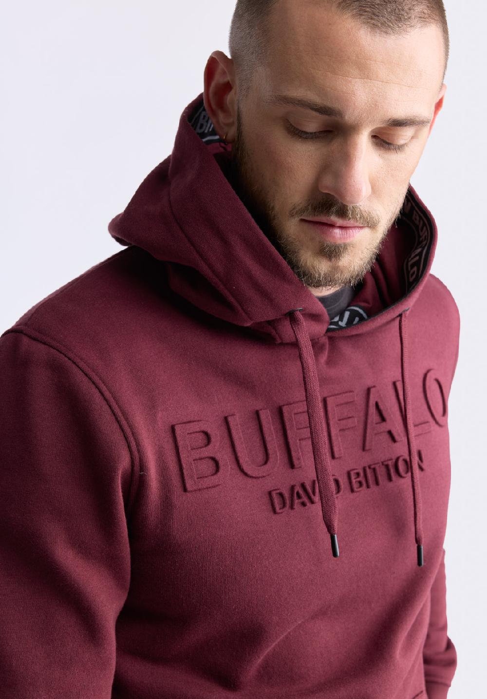 Buffalo David Bitton Sweat à Capuche Avec Logo Embossé Fadol Pour Hommes Rouge - BPM13610V