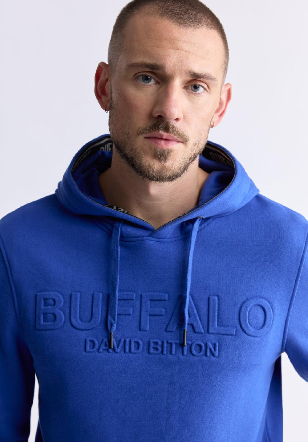 Buffalo David Bitton Sweat à Capuche Avec Logo Embossé Fadol Pour Hommes Bleu - BPM13610V