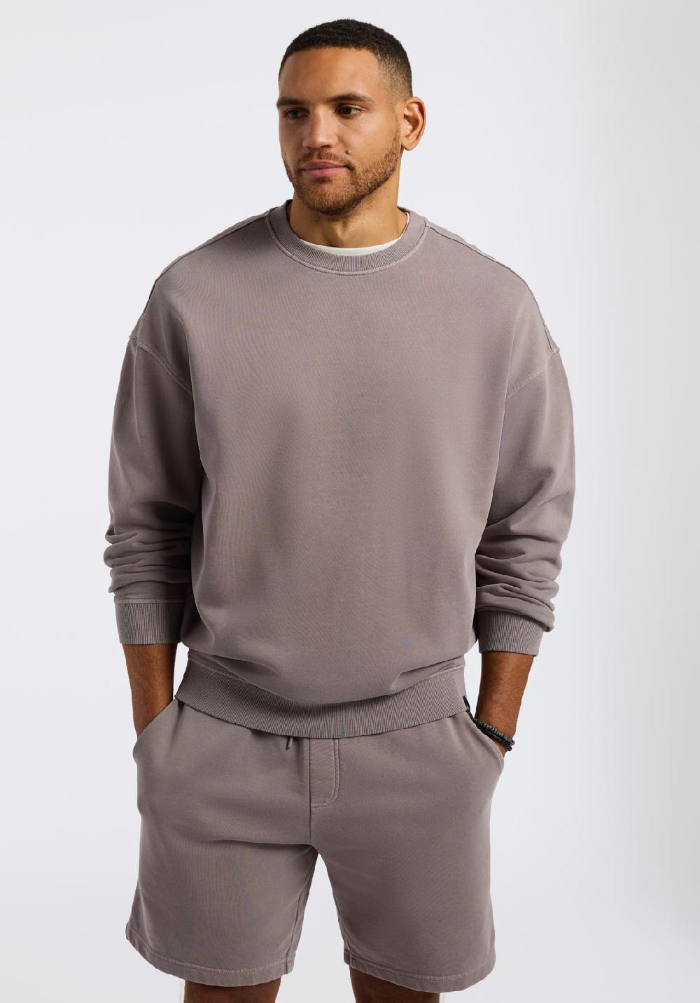 Buffalo David Bitton Sweat-shirt Col Rond Décontracté Pour Homme Famke Marron
