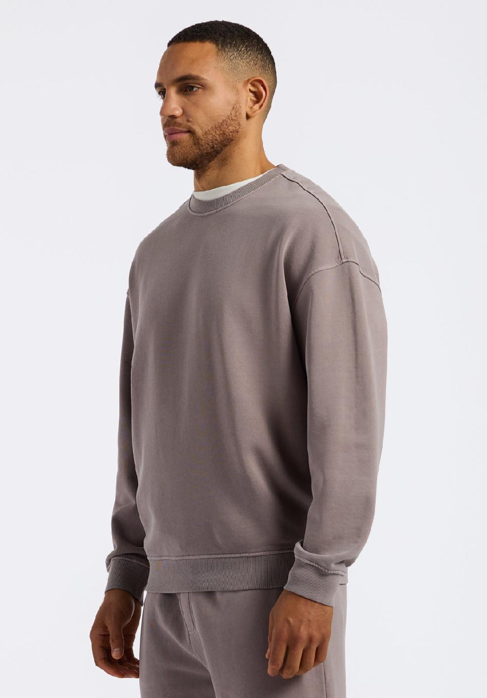 Buffalo David Bitton Sweat-shirt Col Rond Décontracté Pour Homme Famke Marron