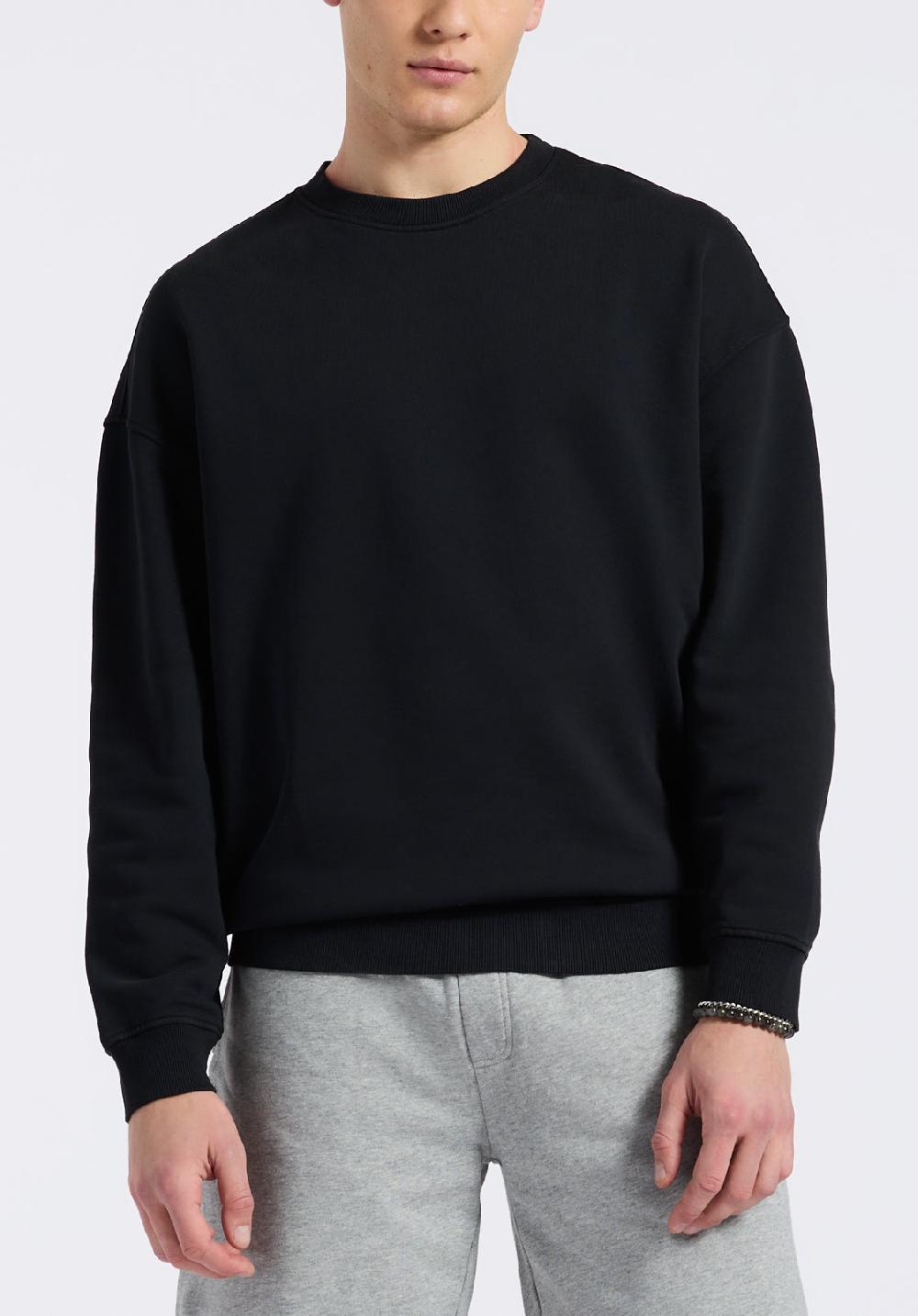 buffalo david bitton Sweat-shirt col rond décontracté pour homme Famke Noir