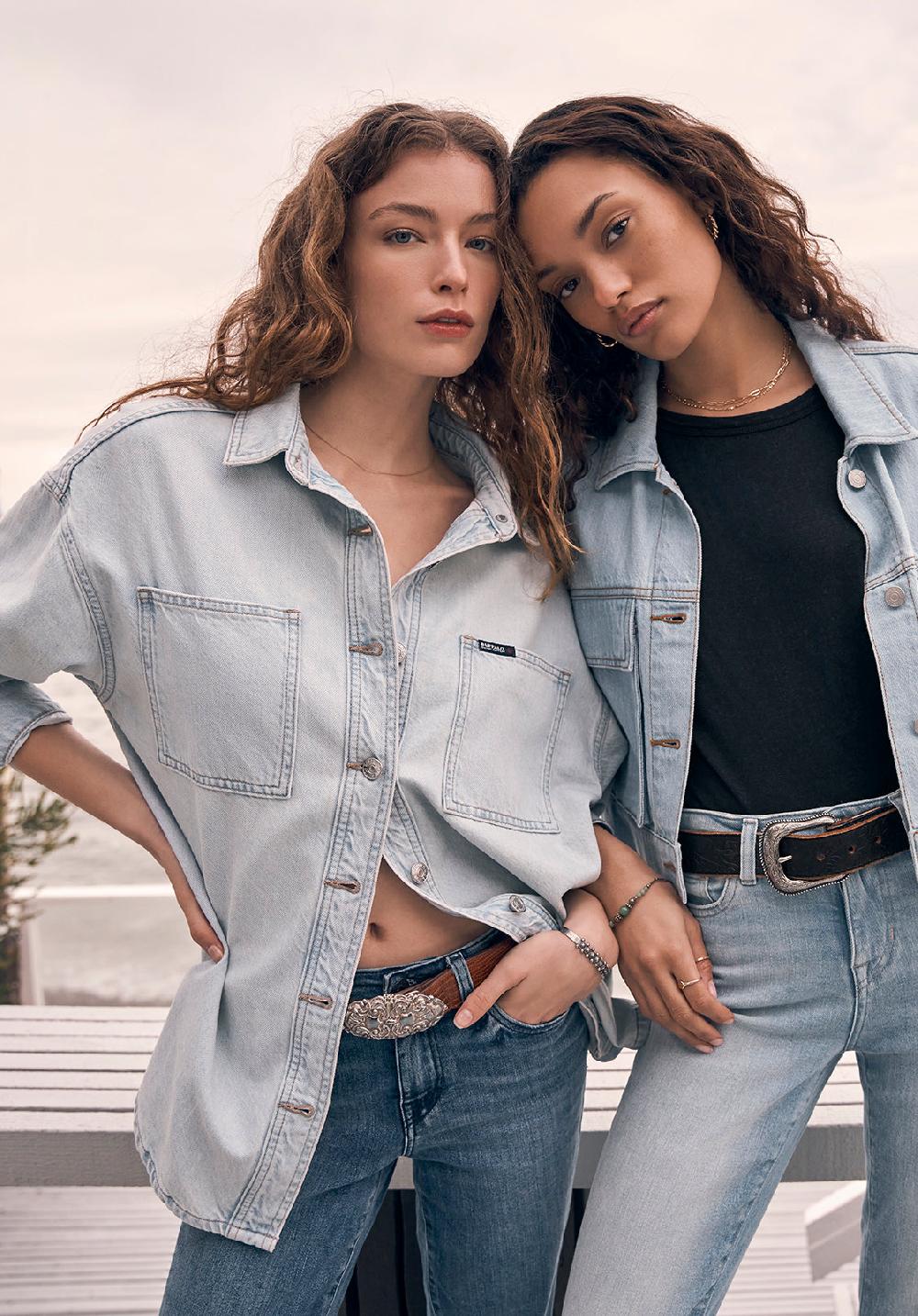 Buffalo David Bitton Sydney Women's Shirt Jacket In Vintage Blue