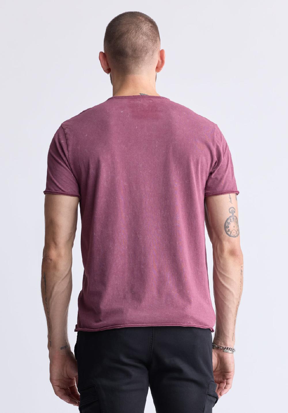 Buffalo David Bitton T-shirt à Manches Courtes Avec Imprimé Tusha Pour Hommes Violet - BM2