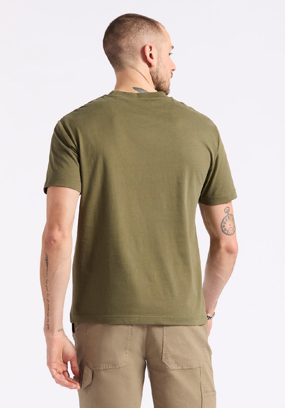 Buffalo David Bitton T-shirt Col Rond En Jersey à Manches Courtes Pour Homme Kanto Vert Fougère