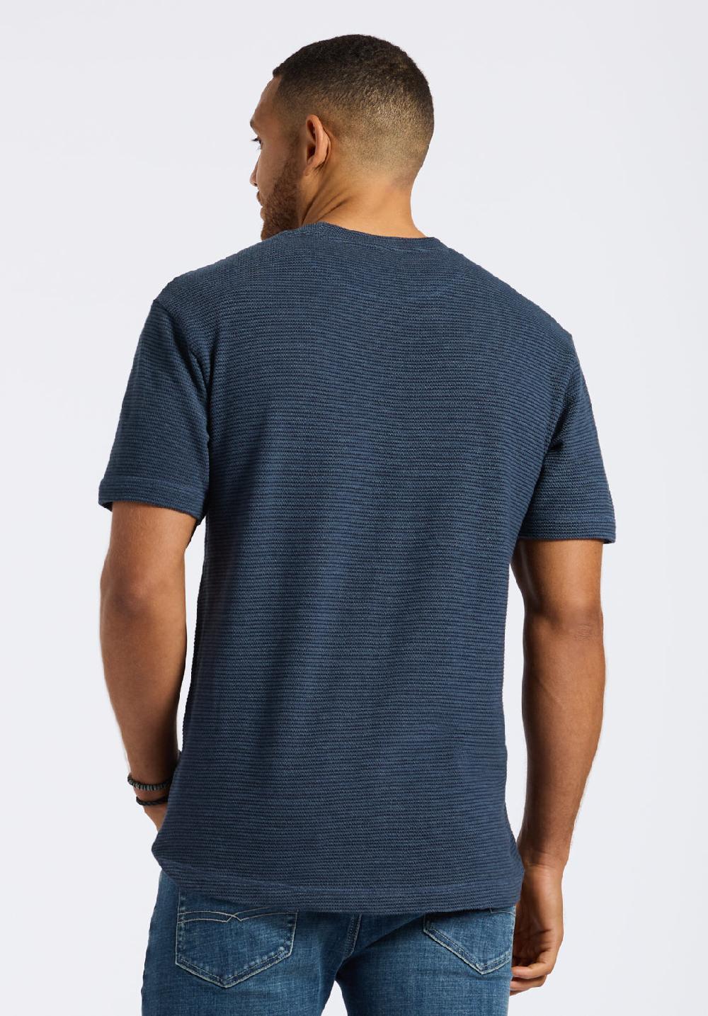 Buffalo David Bitton T-shirt En Maille Gaufrée à Manches Courtes Pour Homme Karlton Baleine