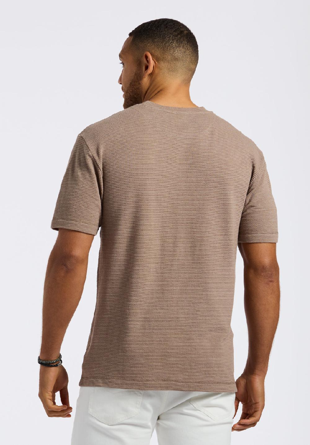 Buffalo David Bitton T-shirt En Maille Gaufrée à Manches Courtes Pour Homme Karlton Tuffet