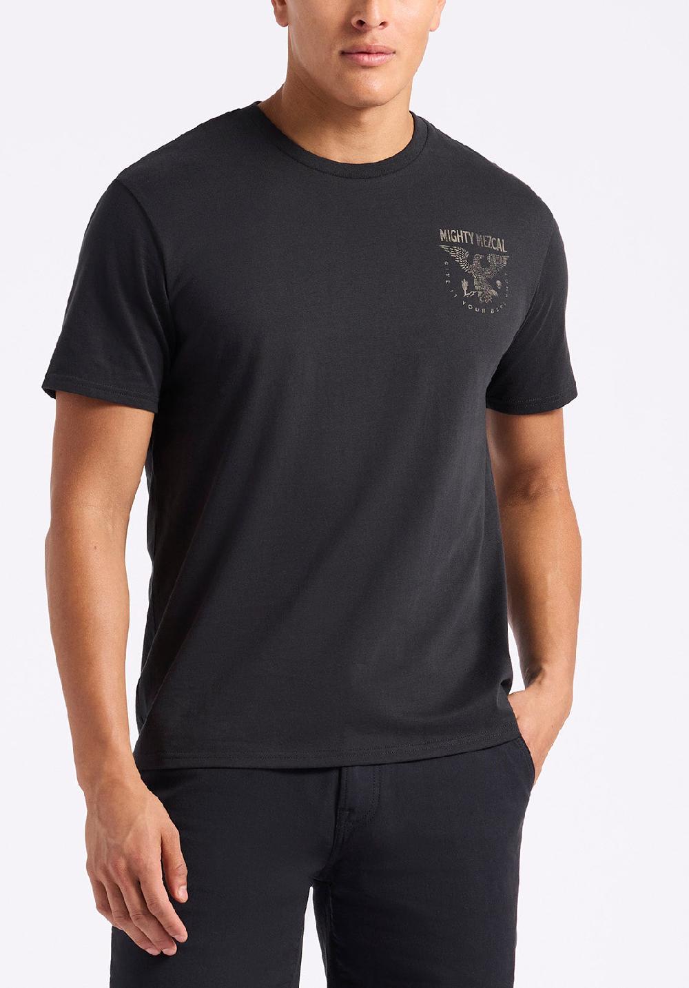 buffalo david bitton T-shirt graphique avec imprimé aigle pour homme Tonder Noir