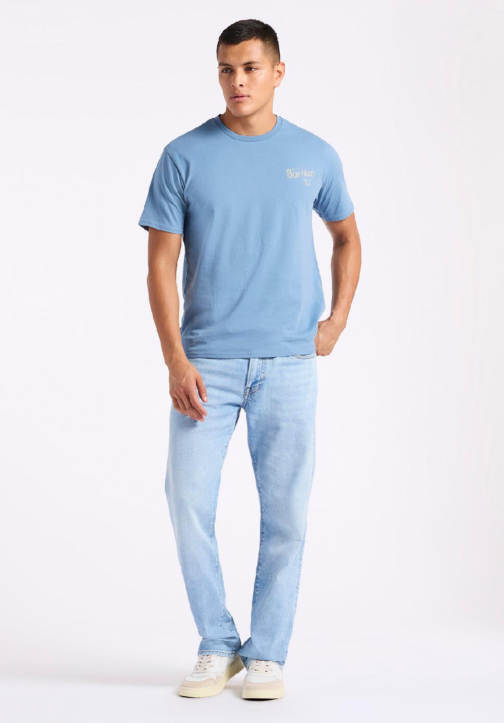 Buffalo David Bitton T-shirt Graphique Avec Imprimé "Buffalo" Pour Homme Tuffalo Bleu Coronet