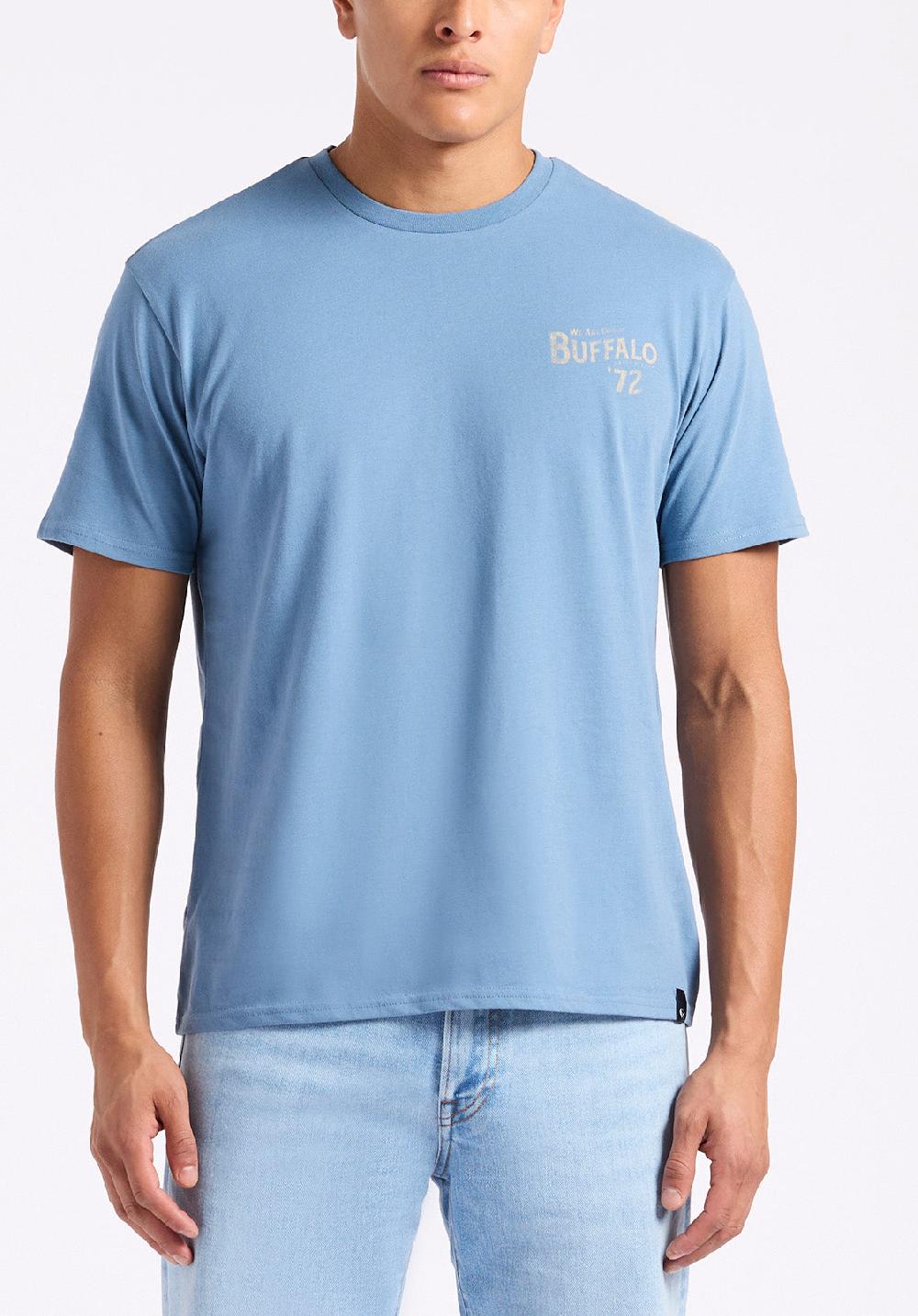 buffalo david bitton T-shirt graphique avec imprimé "Buffalo" pour homme Tuffalo Bleu coronet