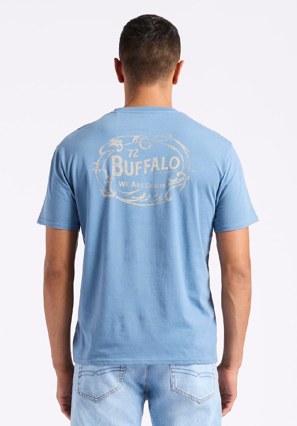 Buffalo David Bitton T-shirt Graphique Avec Imprimé "Buffalo" Pour Homme Tuffalo Bleu Coronet