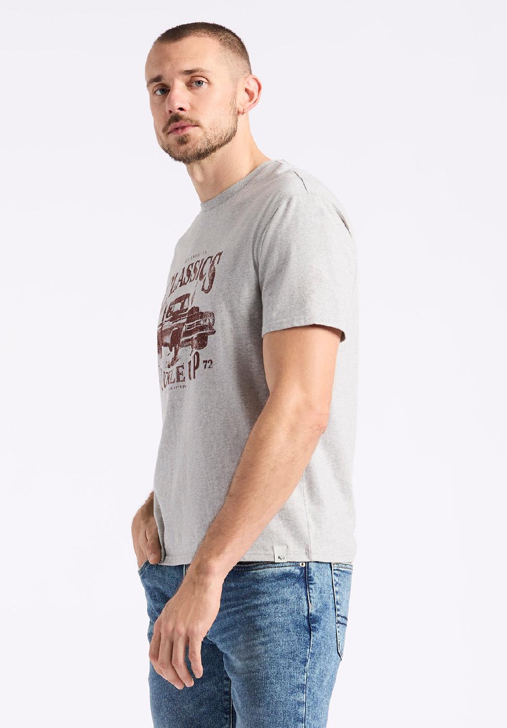 Buffalo David Bitton T-shirt Graphique Avec Imprimé Camionnette Pour Homme Trige Gris Chiné