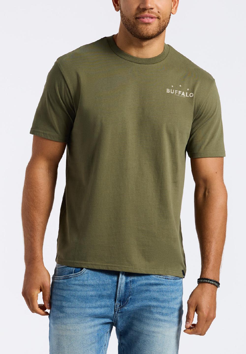 buffalo david bitton T-shirt graphique avec imprimé crâne de taureau pour homme Toftlund Vert fougère