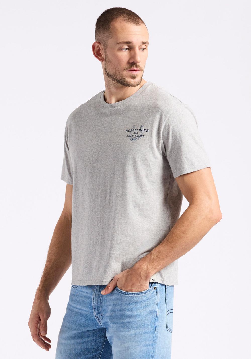 Buffalo David Bitton T-shirt Graphique Avec Imprimé Fers à Cheval Pour Homme Tastrup Gris Chiné