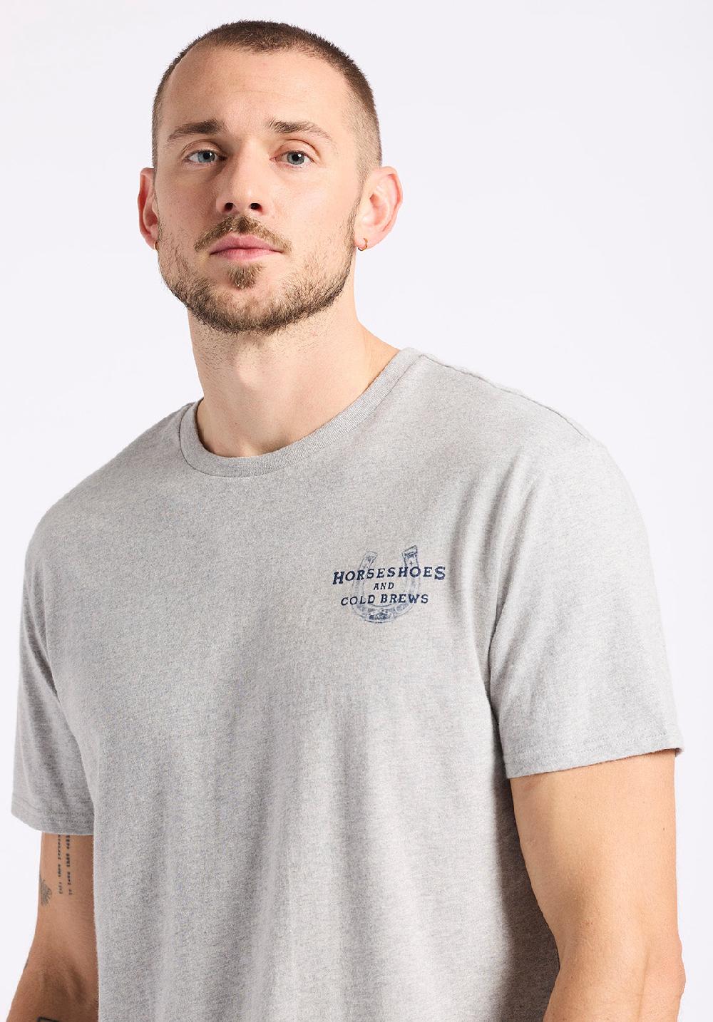 Buffalo David Bitton T-shirt Graphique Avec Imprimé Fers à Cheval Pour Homme Tastrup Gris Chiné