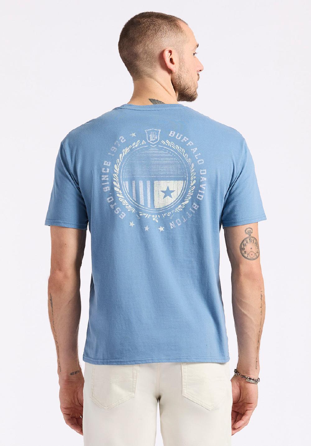 Buffalo David Bitton T-shirt Graphique Avec Imprimé Héritage Pour Homme Tollose Bleu Coronet