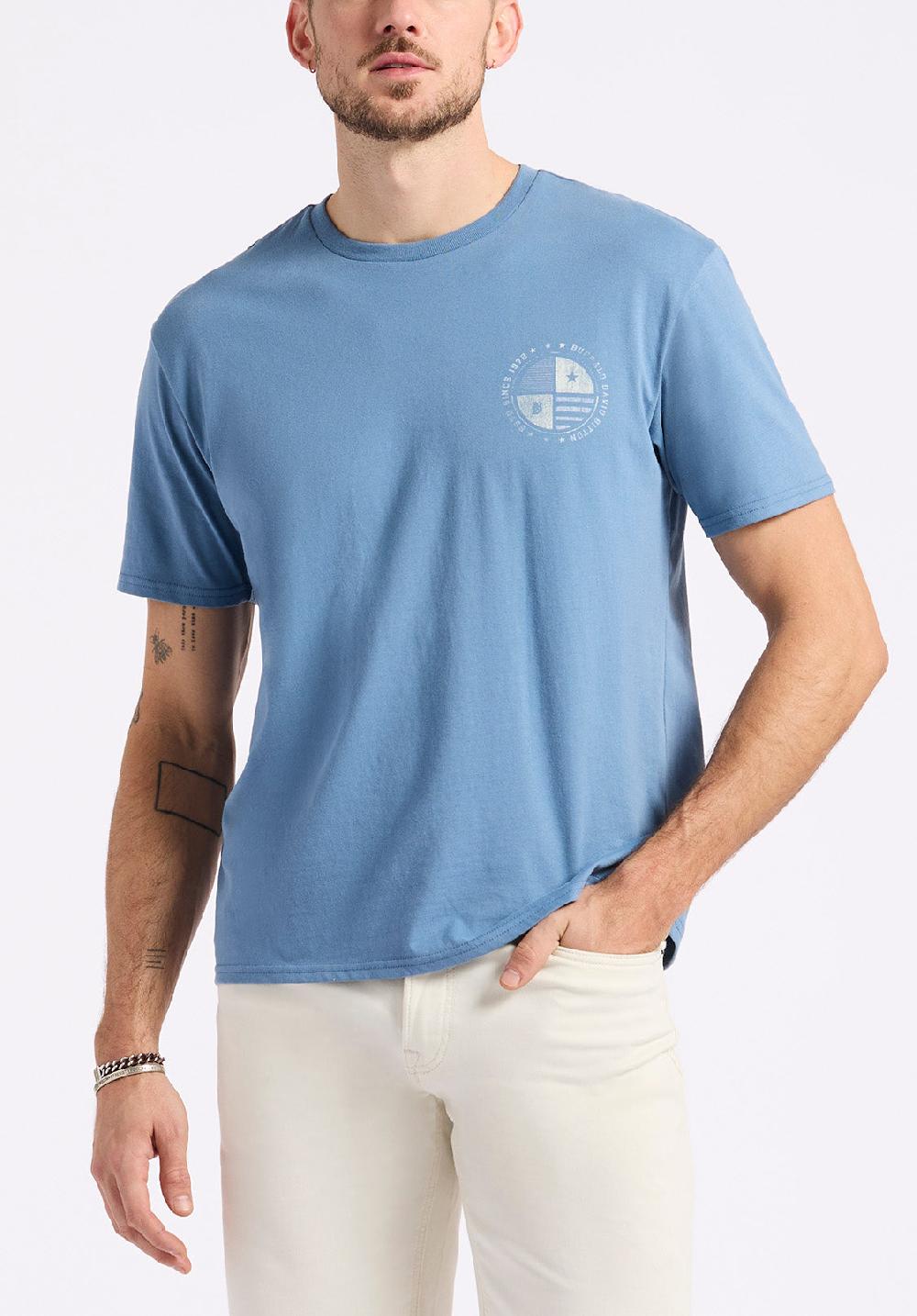 buffalo david bitton T-shirt graphique avec imprimé héritage pour homme Tollose Bleu coronet