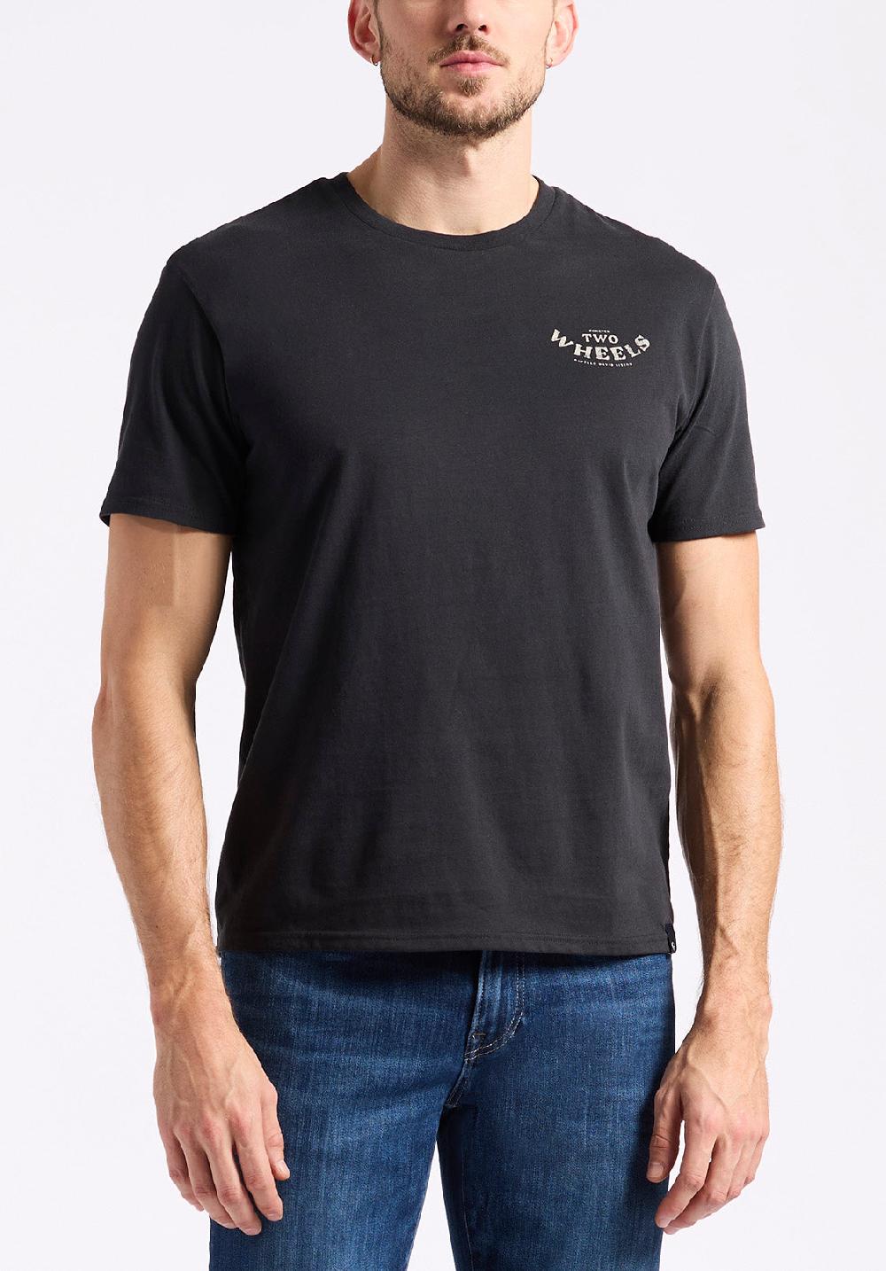 buffalo david bitton T-shirt graphique avec imprimé moto pour homme Theels Noir