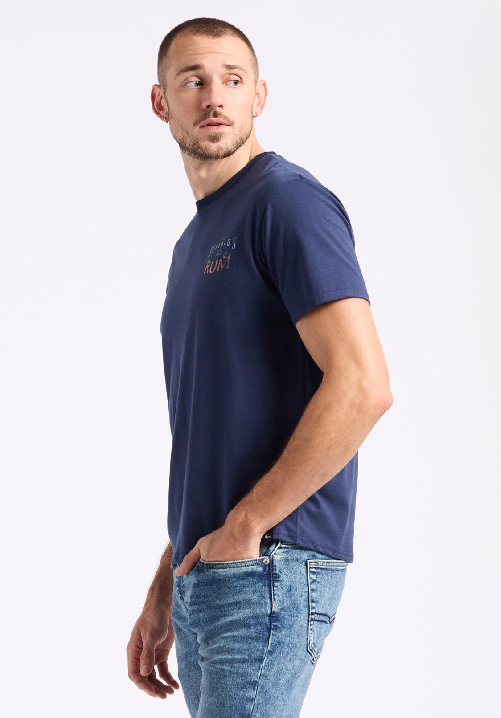 Buffalo David Bitton T-shirt Graphique Avec Imprimé Rhum Pour Homme Taneer Marine